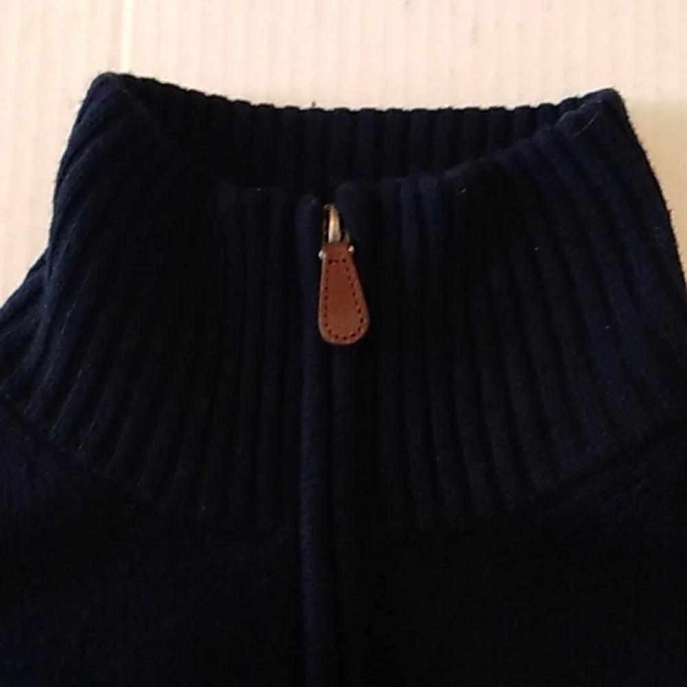 J Crew men's blue lamb's wool sweater size Medium - Picture 2 of 7
